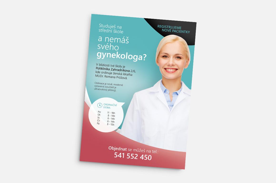 Gynekologie Brno - Reklamní leták