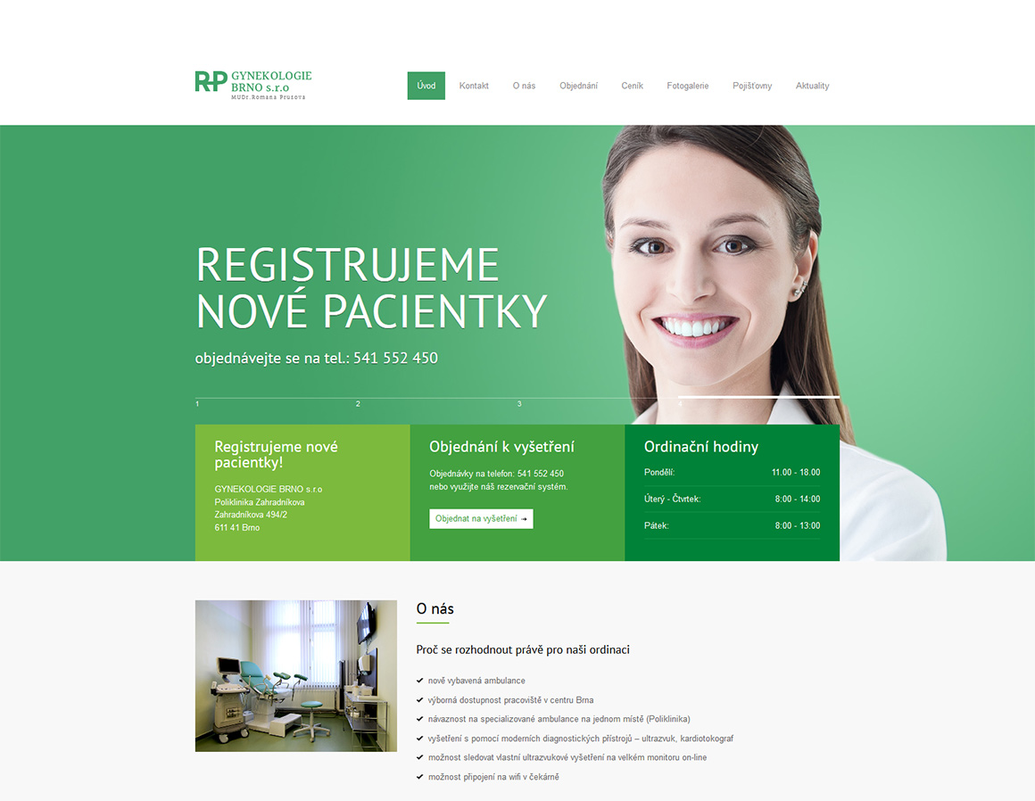 Gynekologie Brno - Internetové stránky